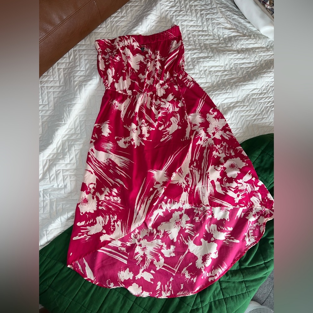 Angie Red and White Floral Dress